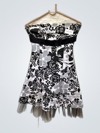 Black and White Floral Dress