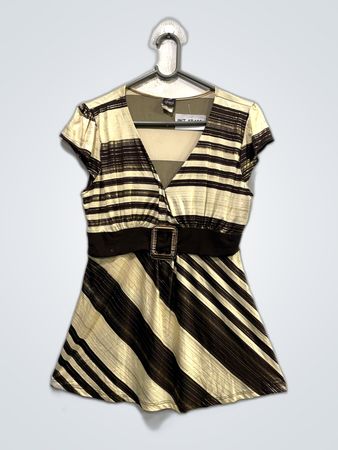 Striped Short Sleeve Dress