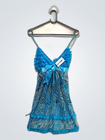 Blue Ruffled Nightgown