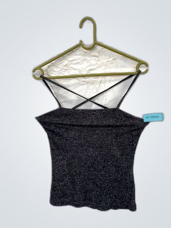 Black Glitter Tank Top