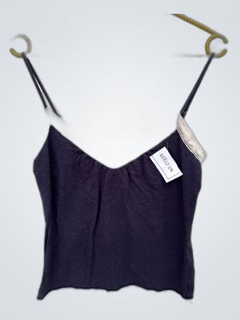 Black Camisole with Lace Trim