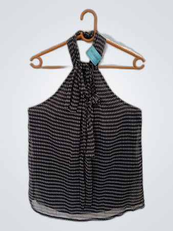 Black and White Halter Top