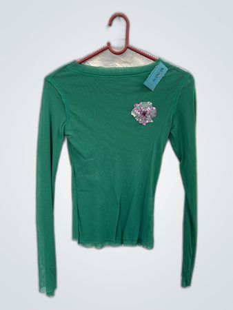 Green Long Sleeve Top
