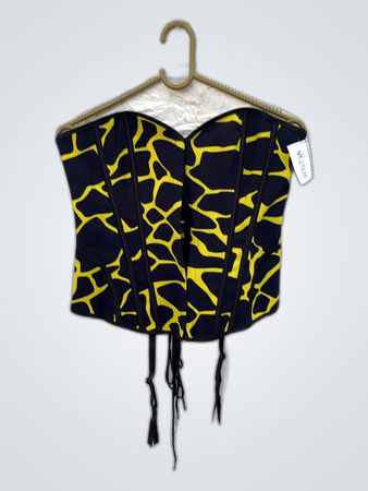Black and Yellow Corset Top