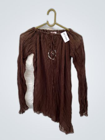 Brown Long Sleeve Top