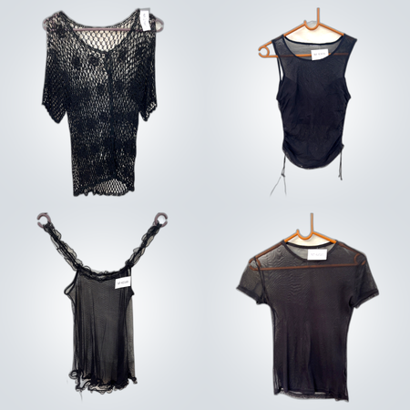 Y2K Fashion Mesh Tops