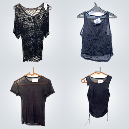 Y2K Fashion Mesh Tops