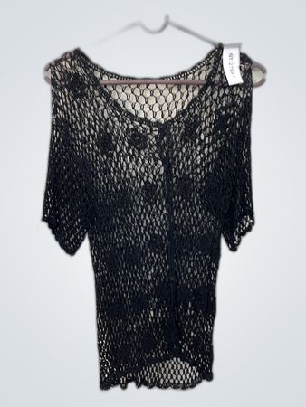 Black Crochet Top