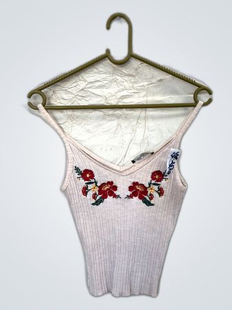 Pink Embroidered Bodysuit
