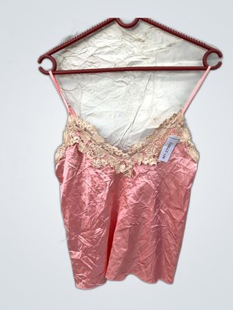 Pink Lace-Trimmed Camisole
