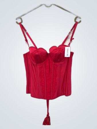 Red Bustier Corset Top