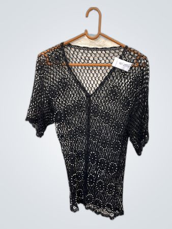 Black Crochet Top
