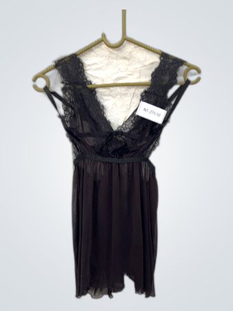 Black Lace Trim Chemise