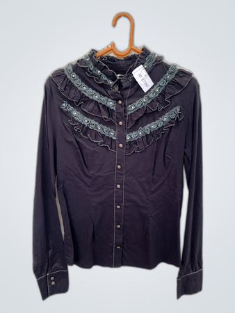 Topshop Ruffle Detail Blouse