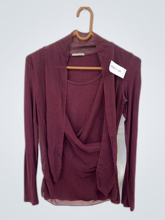 Maroon Wrap Top