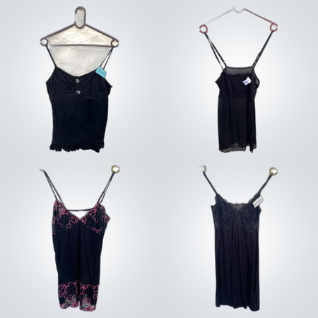 Lace & Camisole Bundle: 12-Piece Lingerie Set with Evie & Lace Trim Nightwear