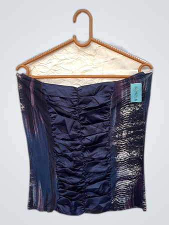 Blue and Purple Ruched Tube Top