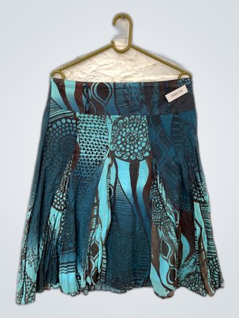 Blue Patterned Skirt