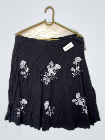 Black Floral Skirt