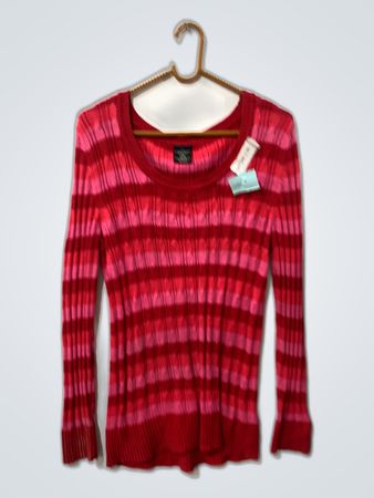 Striped Long-Sleeve Sweater