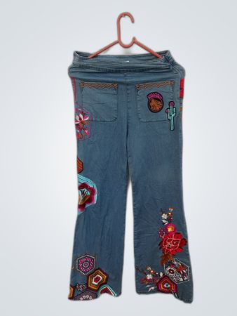Embroidered Floral Jeans