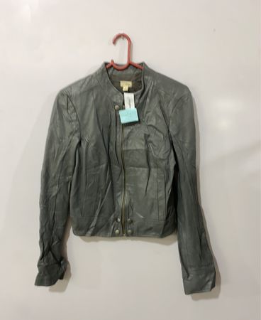 Grey Leather Jacket