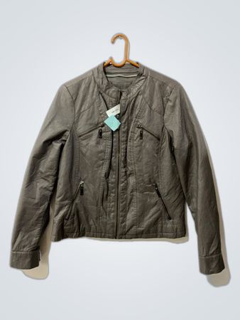 Gray Leather Jacket