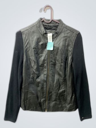 Leather and Knit Jacket