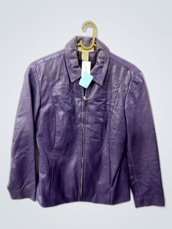 ALFANI Purple Leather Jacket
