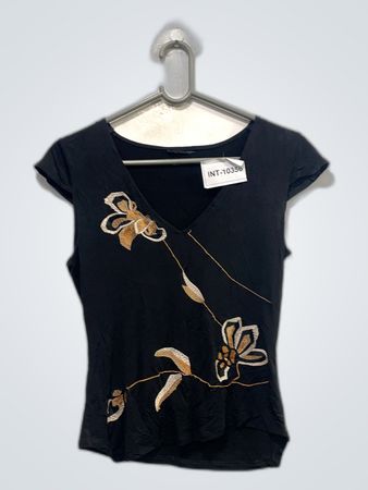 Black Floral Top
