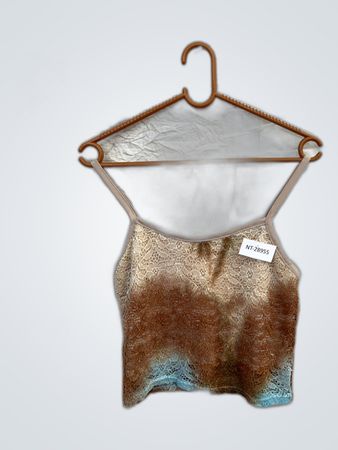 Brown and Blue Lace Camisole