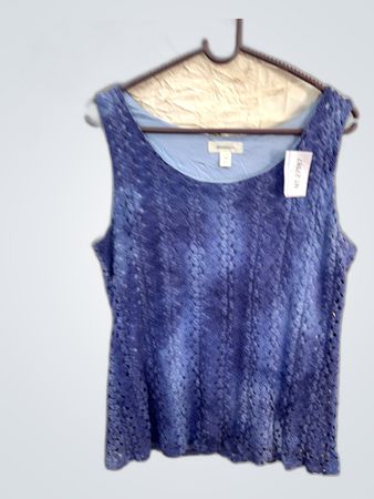 Blue Knit Top