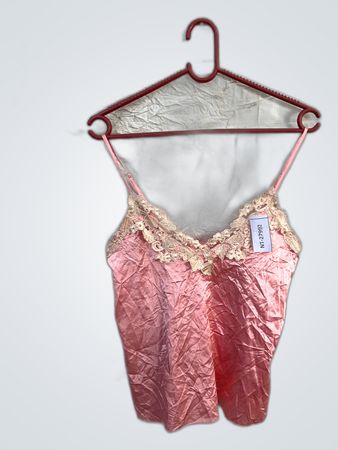Pink Lace-Trimmed Camisole