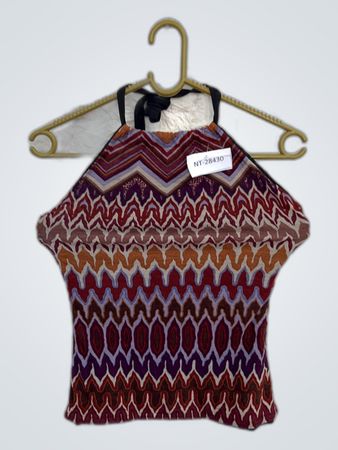 Multicolored Patterned Halter Top