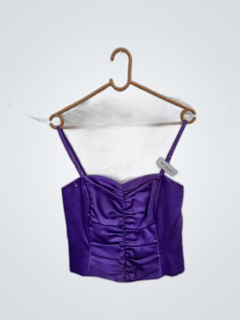 Purple Satin Corset Top