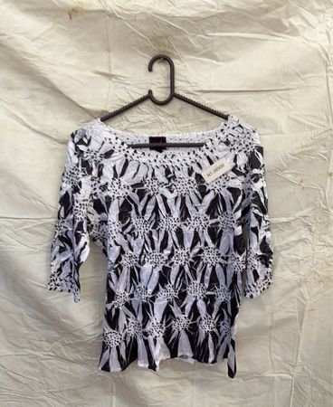 Colour Works Black and White Floral Top