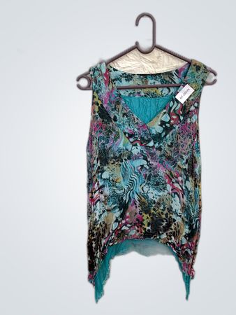 Multicolored Abstract Pattern Dress