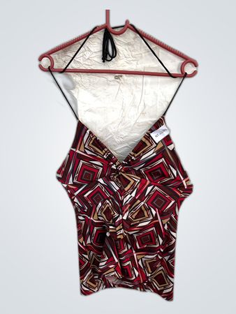 Blouse with Geometric Pattern