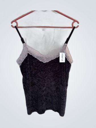 Black Camisole with Lace Trim