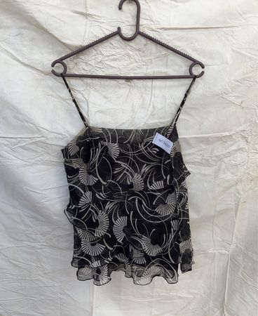 Black and White Floral Top
