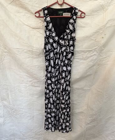 Hobbs Black and White Patterned Dress