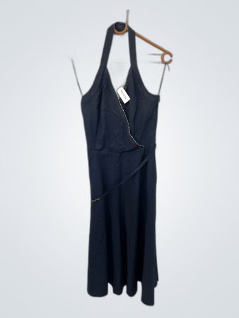 Blue Halter Neck Dress