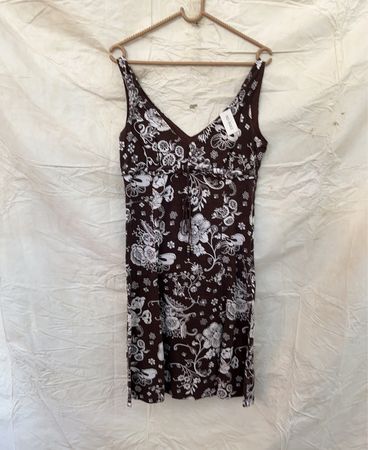 Brown Floral Dress