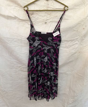 Zoteno Paisley Print Mini Dress