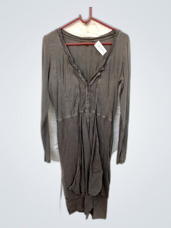 Gray Long-Sleeve Dress