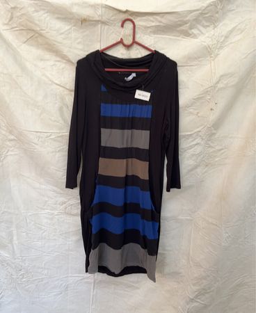 Black and Blue Striped Dress