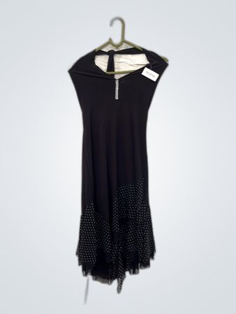 Black Tie-Neck Dress
