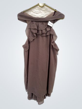 Brown Ruffled Dress