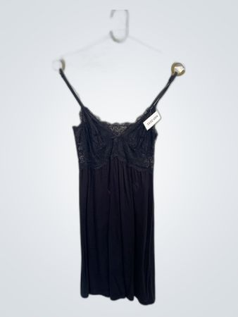 Black Lace Trim Chemise