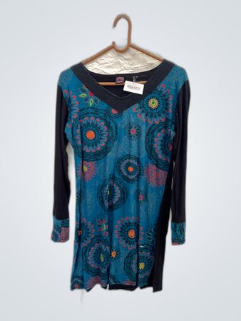 Long-Sleeve Floral Tunic